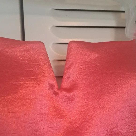 Buy One Dress Get Another Free   Le chateau Coral Satin Midi Slip Dress - Picture 2 of 5